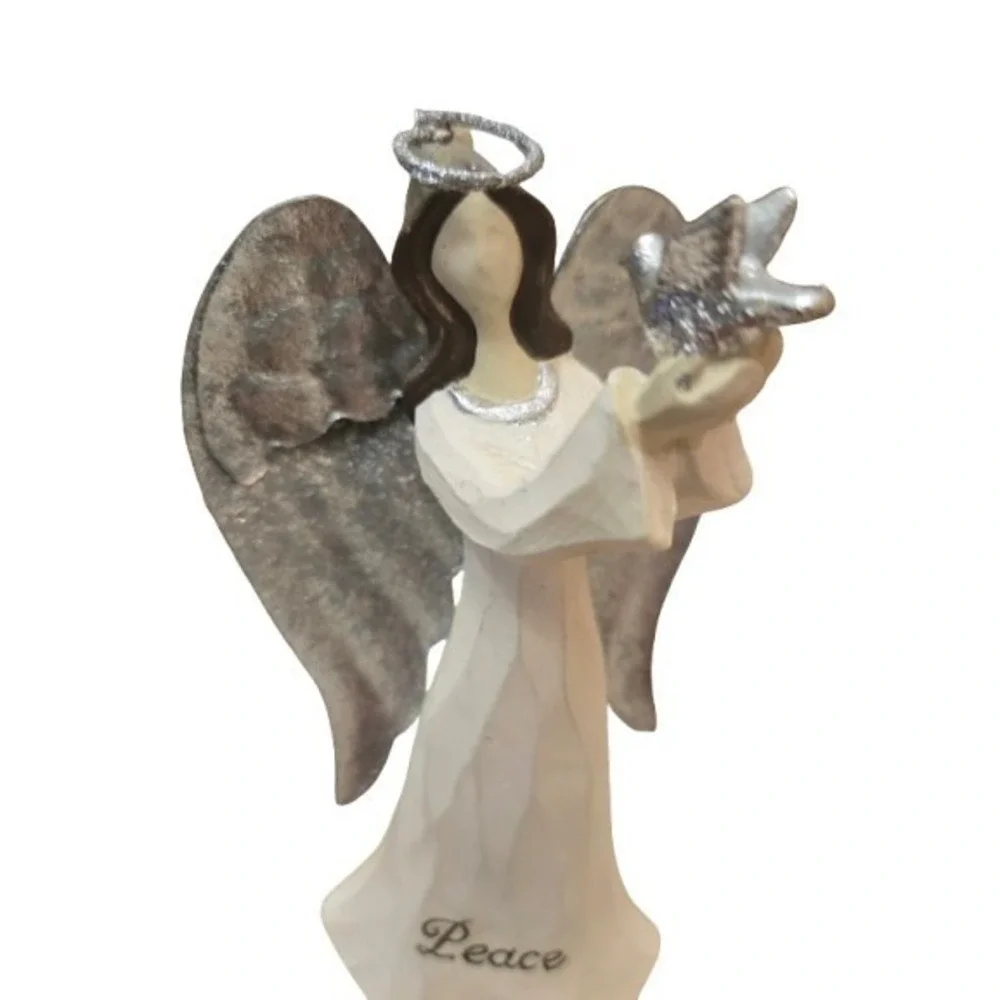 St. Nicholas Square Lot Of 2 Angel Figurines‎ - Peace And Friends Collectables